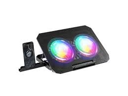 COOLER/AGILER  COOLING PAD NEGRO RGB CON HUB Y CELL PHONE STAND