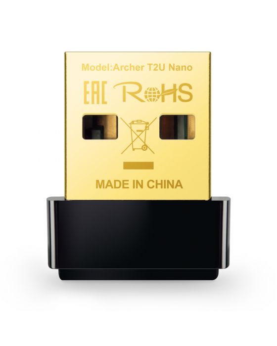 ADAPTADOR DE RED USB TP-LINK ARCHER T2U NANO INALAMBRICO DUAL BAND 433MBPS