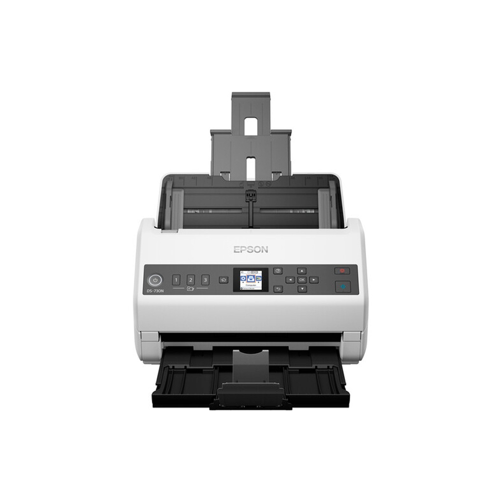 ESCANER EPSON DS-730N 40PPM / 80IPM PROTECCION ALIMENTACION AUTOMATICA 100PAG / RED INDEPENDIENTE