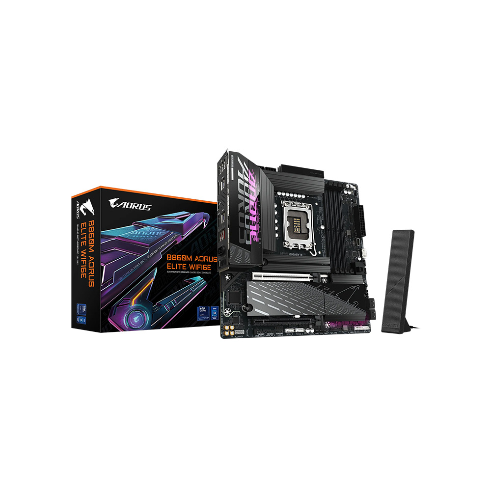 MAINBOARD GIGABYTE B860M AORUS ELITE WIFI6E DDR5 LGA1851 MICRO ATX