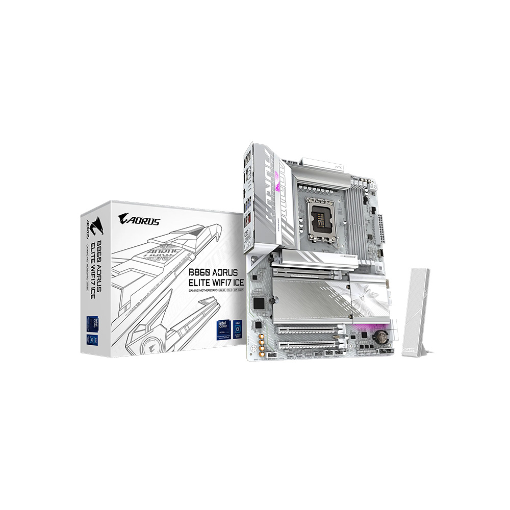 MAINBOARD GIGABYTE B860 AORUS ELITE WIFI7 ICE DDR5 LGA1851 ATX 