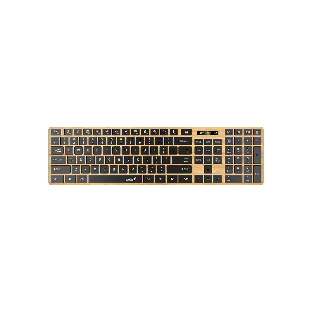 TECLADO GENIUS SLIMSTAR / Bluetooth Y WIRELESS / COPILOT / PILA AAA 2 / WIN / MAC / CHROME / ANDROID