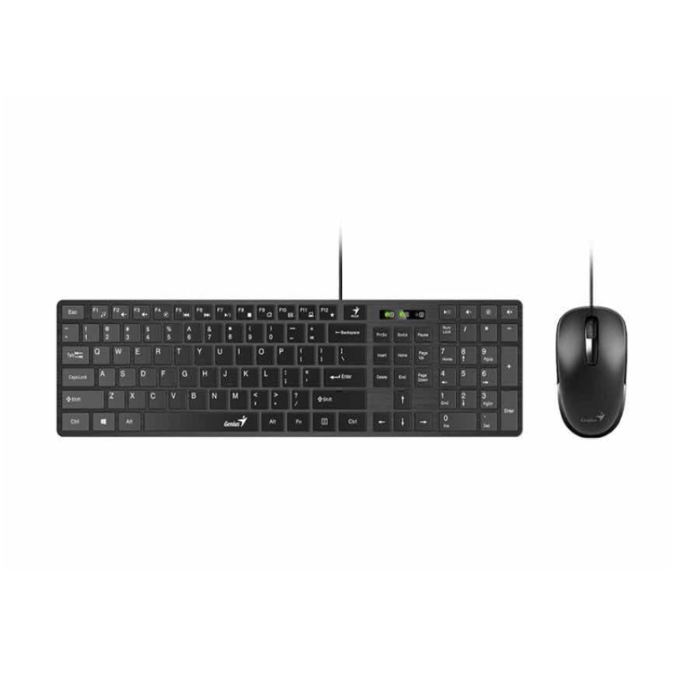 COMBO TECLADO Y MOUSE GENIUS SLIMSTAR USB NEGRO / SMART KEY / MOUSE