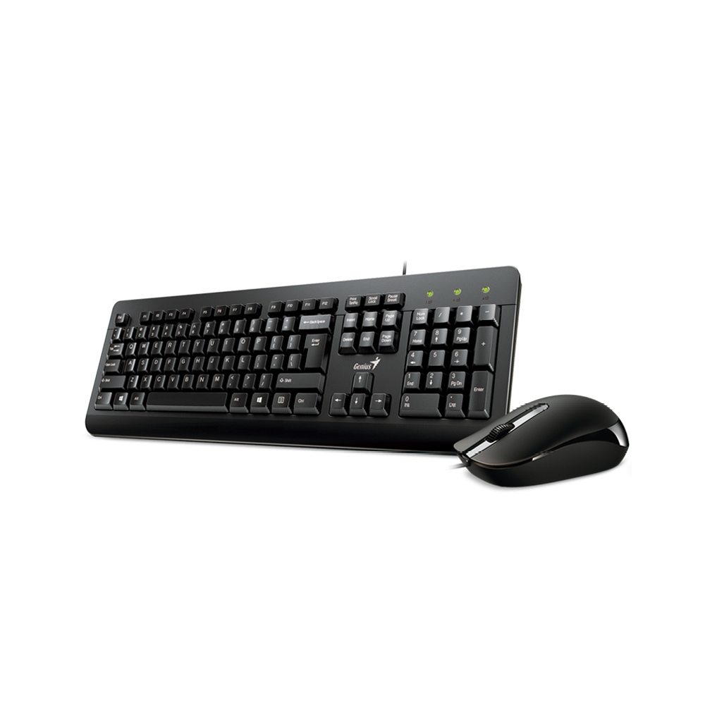 COMBO GENIUS TECLADO Y MOUSE USB NEGRO / KIT CLASICO