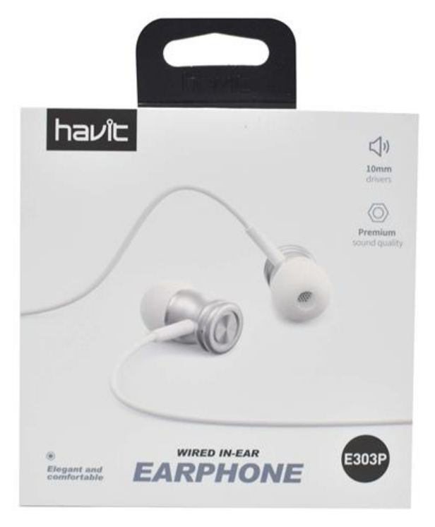 AUDIFONO PARA CELULAR PEQUEÑO CON MICROFONO BLANCO