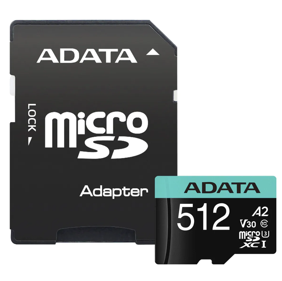MICRO-SDXC ADATA 512GB PREMIER PRO WITH CLASE 10 WITH ADAPTER