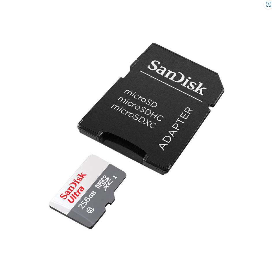 microSDHC SANDISK ULTRA 256GB 100MBs WITH ADAPTER