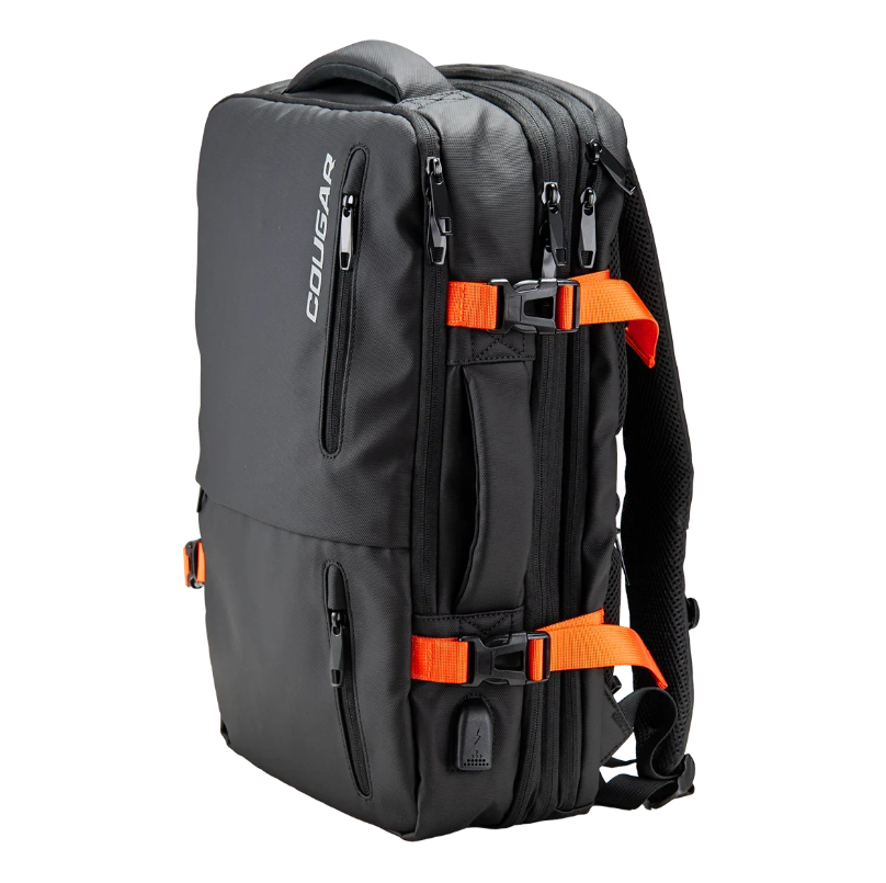 Mochila Cougar VANGUARD  travel back pack negra 