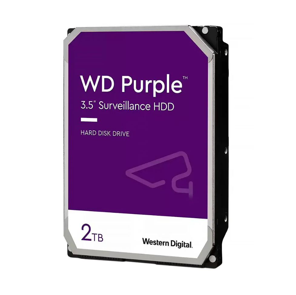 Disco duro WESTERN DIGITAL SATA Purple 2TB Para camaras de videovigilancia (DVR & NVR)