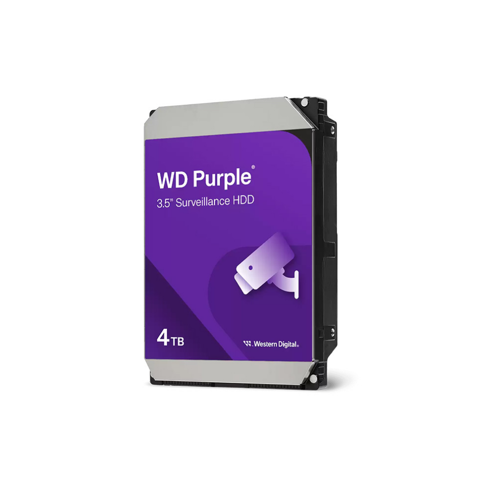 Disco duro WESTERN DIGITAL SATA Purple 4TB Para camaras de videovigilancia (DVR & NVR)