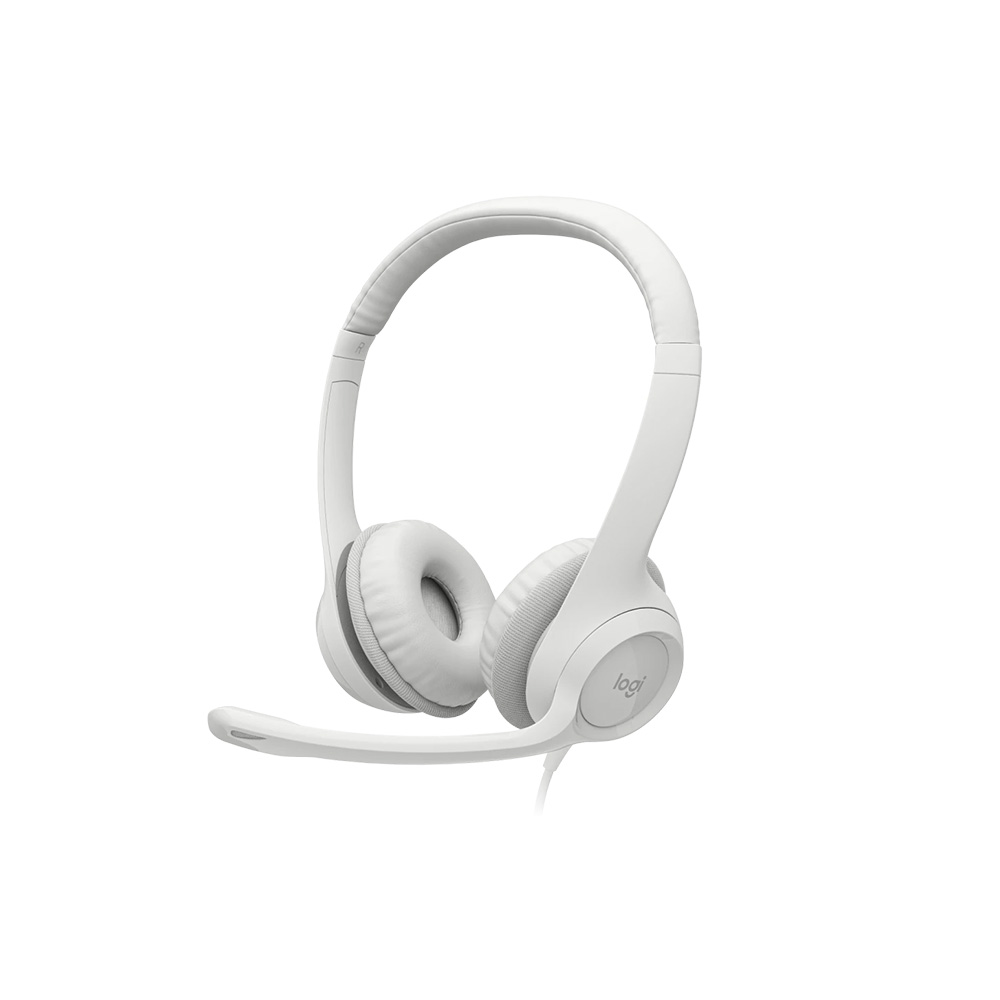 HEADSETS LOGITECH H390 / USB-A / MIC. CANCEL. RUIDO / CABLE 1.9M / 100KHZ / BLANCO