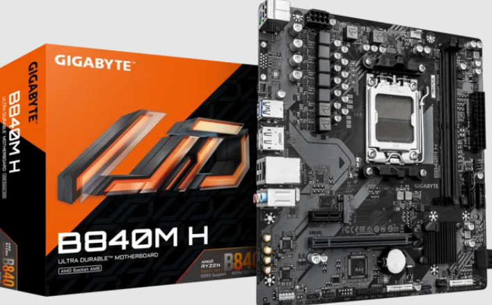 MAINBOARD GIGABYTE / B840MH AM5 DDR5 RYZEN 9000 8000 7000 MICRO ATX 