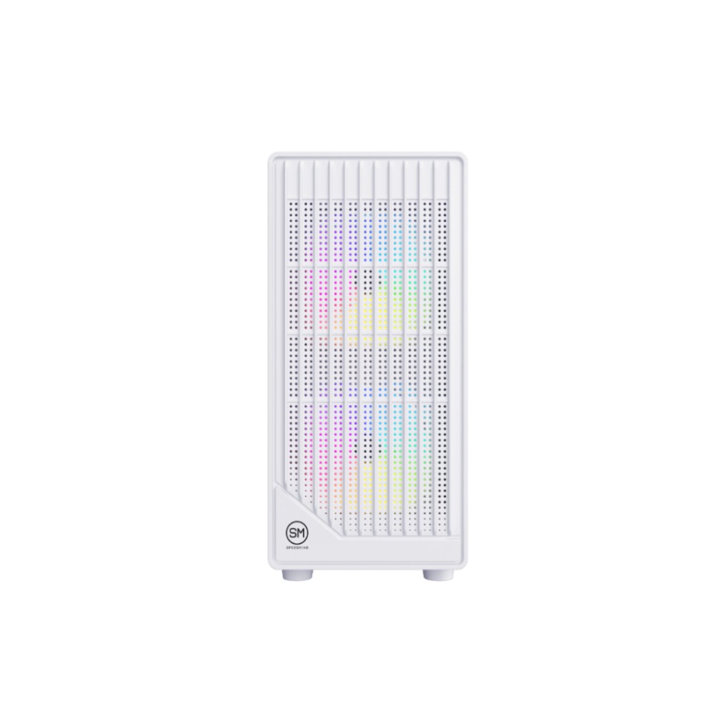 CASE SPEEDMIND MIDTOWER GAMER 3X120 MM FAN VIDRIO TEMPLADO BLANCO