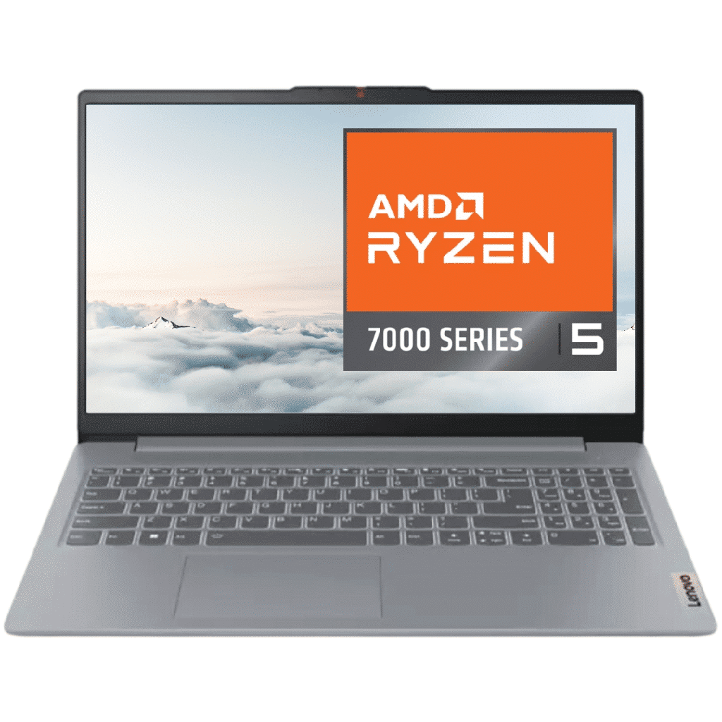 LAPTOP LENOVO AMD RYZEN 5 7520U / 16GB DDR5 ONBOARD / RAM 512GB SSD / 15,6" FHD / Artic Grey