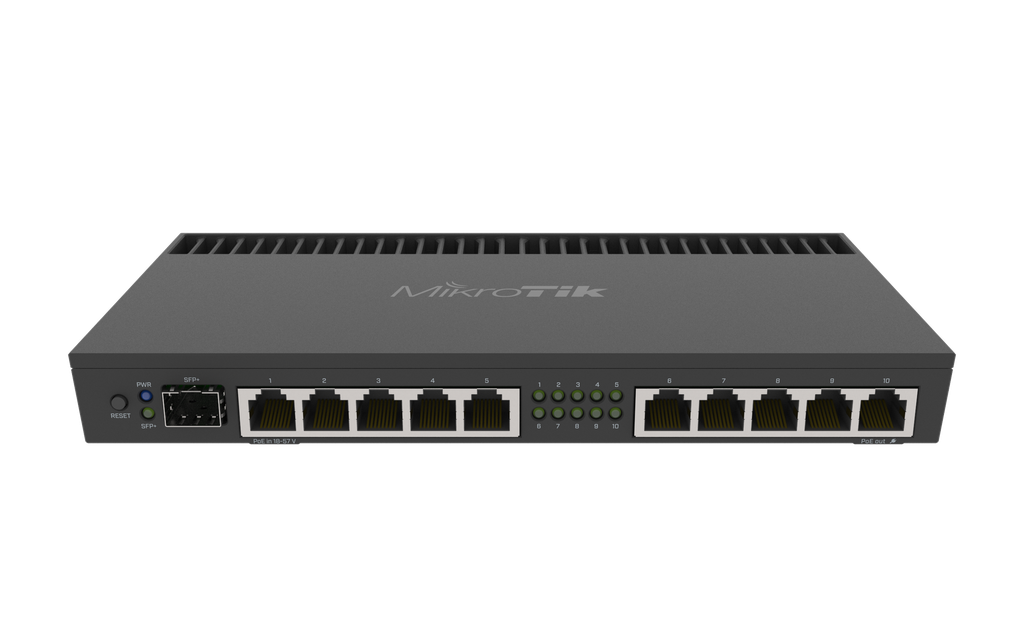 MIKROTIK ROUTERBOARD / 4x533-1900MHz (Auto) / 1GB / 10P GIGA / 1P SFP+