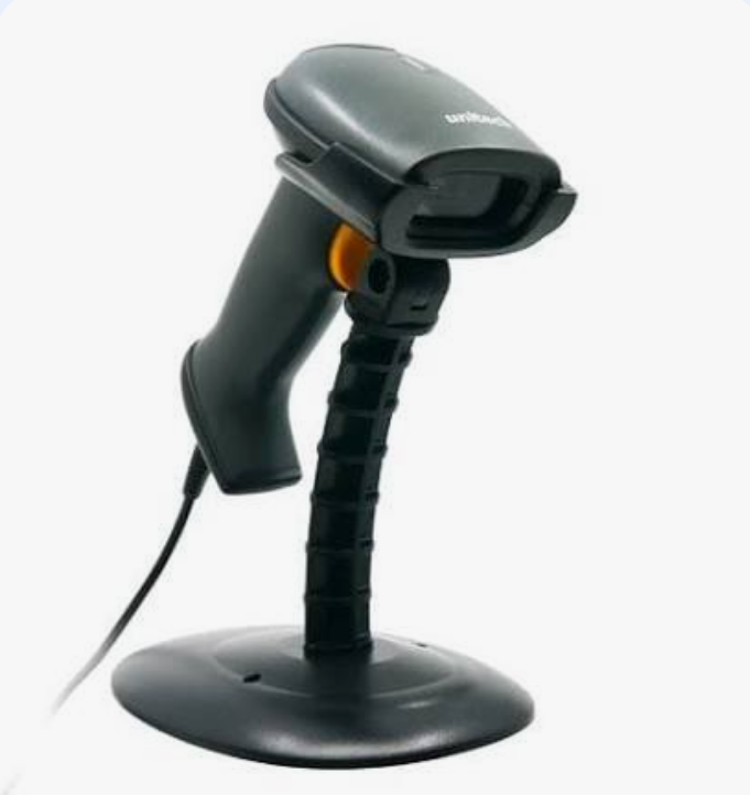 Lector de códigos Unitech MS8380S-SG escáner de códigos de barras 2D con cable USB y base de manos libres