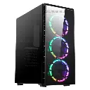CASE SPEEDMIND GAMING BLACK INCLUYE 3X120MM FANS RGB VIDRIO TEMPLADO